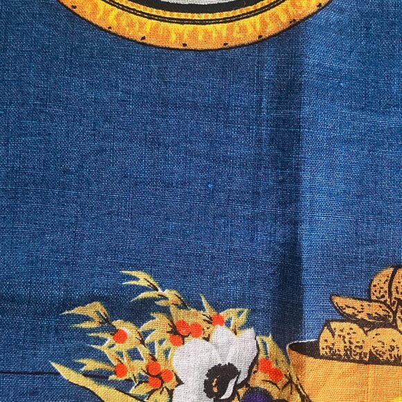 Ulster Irish Linen Tea Towels x 2 - Vintage Kitsch Tea Towel Wine, Nuts, Fruits - Picture 7 of 12